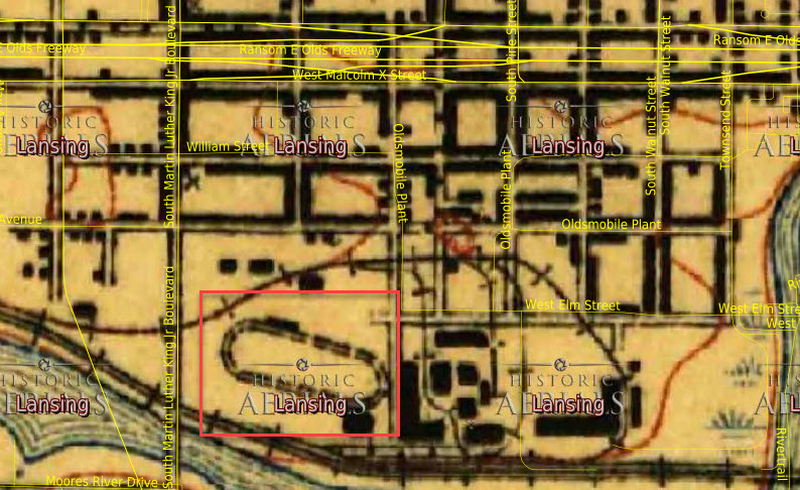 1912 topo map Lansing Fair (Central Michigan Fairgrounds), Lansing